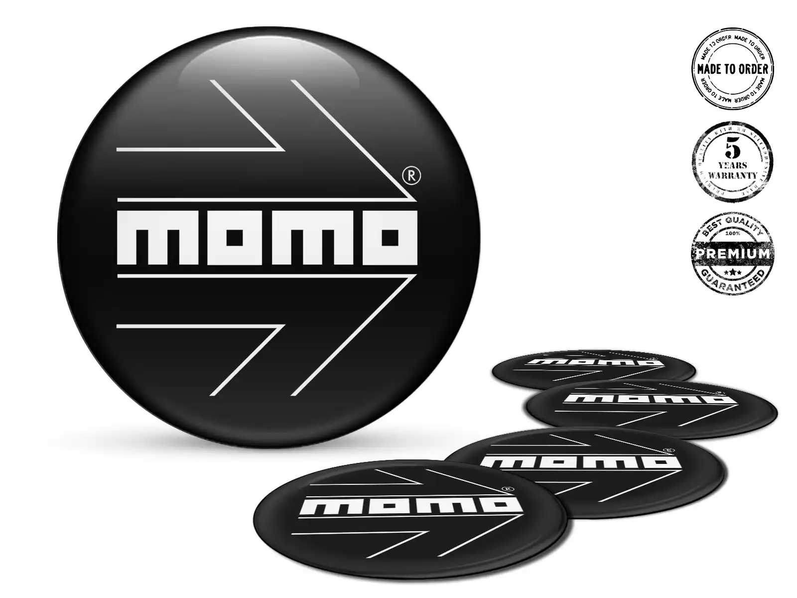 Momo Pegatina Tapacubos Diseño Etiquetas Resina Bombada
